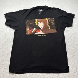 JoJo's Bizarre Adventure Men's Large It Was Me Dio Anime Black Graphic T Shirt